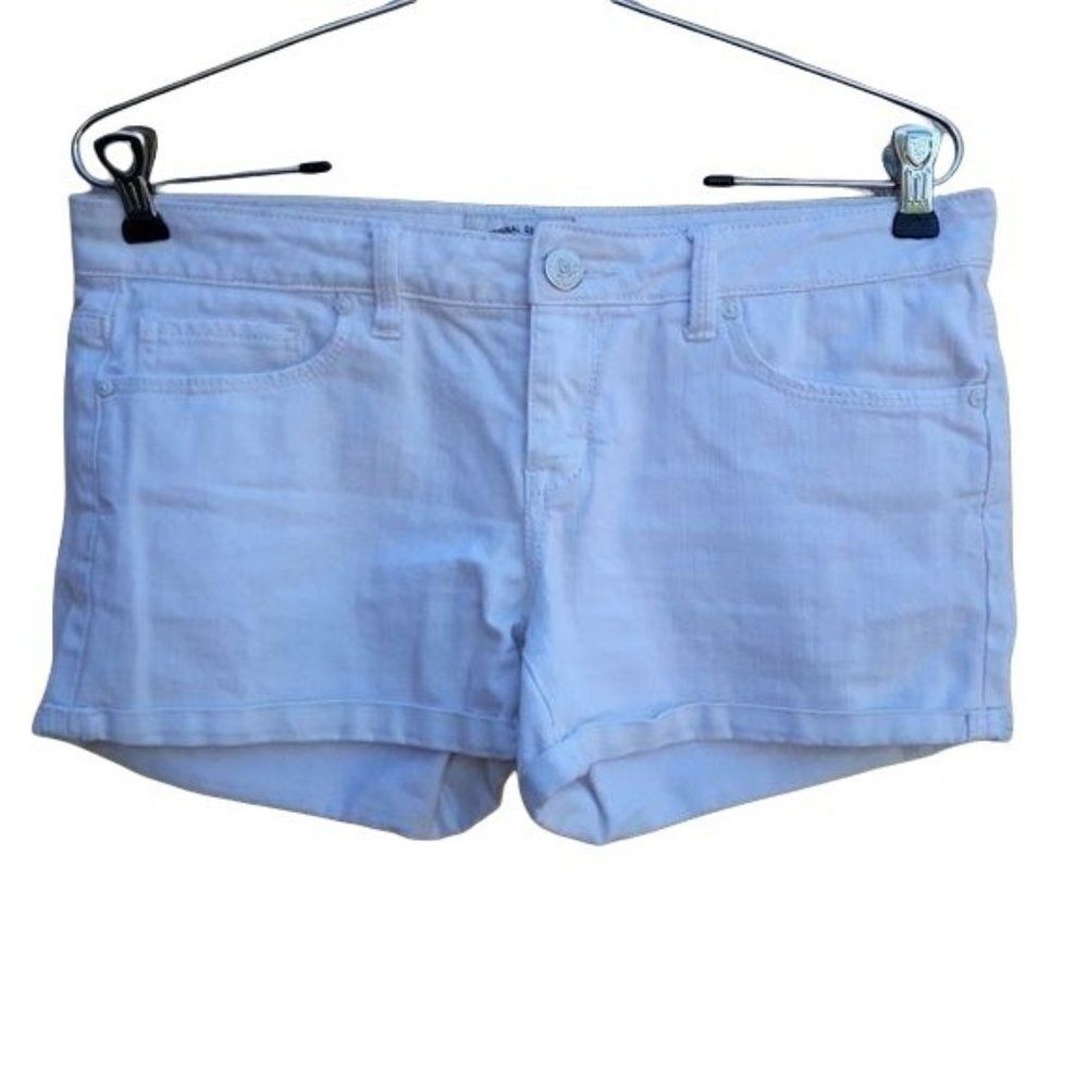 Aeropostale Daisy Dukes Short Shorts Rolled Hem‎ 5 Pocket White Sz 7/8